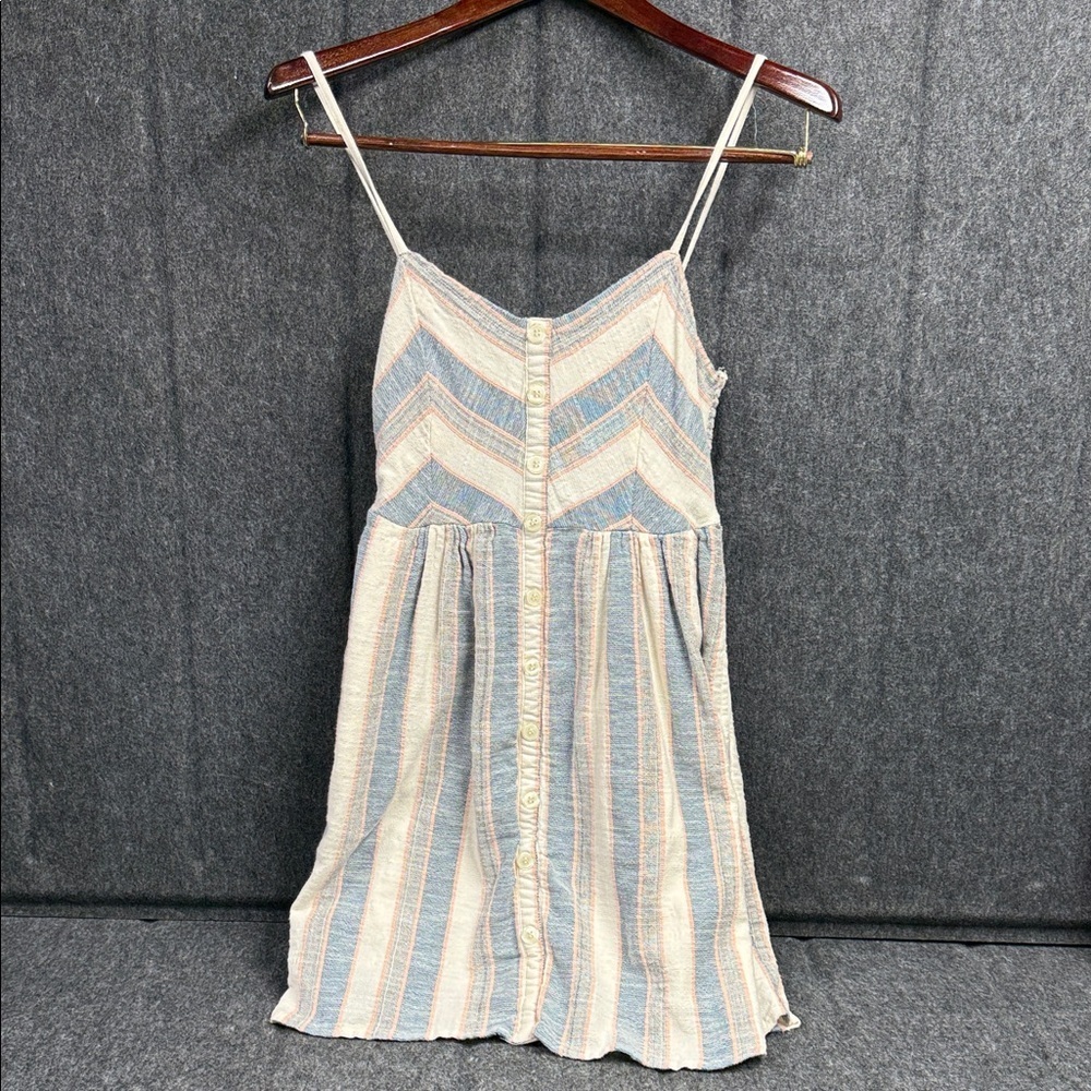 Altar'd State Striped Mini Dress in Blue and Cream